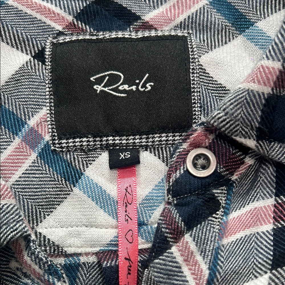 Blue and white button down by Rails - Picture 2 of 2
